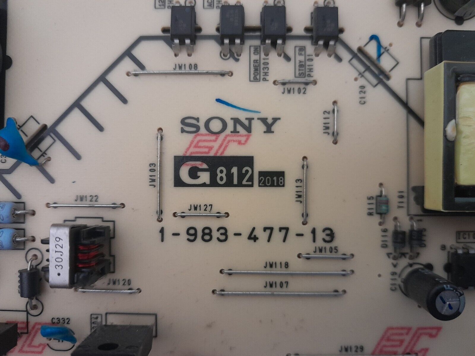 GENUINE SONY KD 55A8F POWER SUPPLY BOARD G812 APS-422 147472212 1-983-477-13