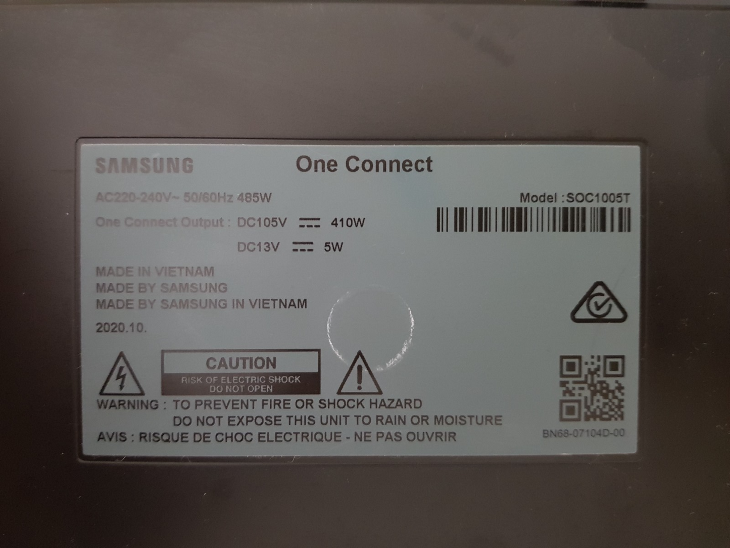 GENUINE SAMSUNG 65Q950T ONE CONNECT BOX & CABLE SOC1005T BN94-15412L BN44-01041A