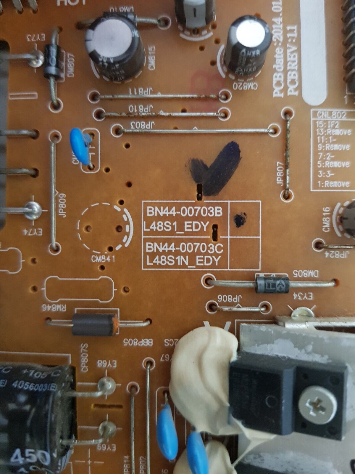 GENUINE SAMSUNG UA40H6300 POWER SUPPLY BOARD BN44-00703B L48S1_EDY