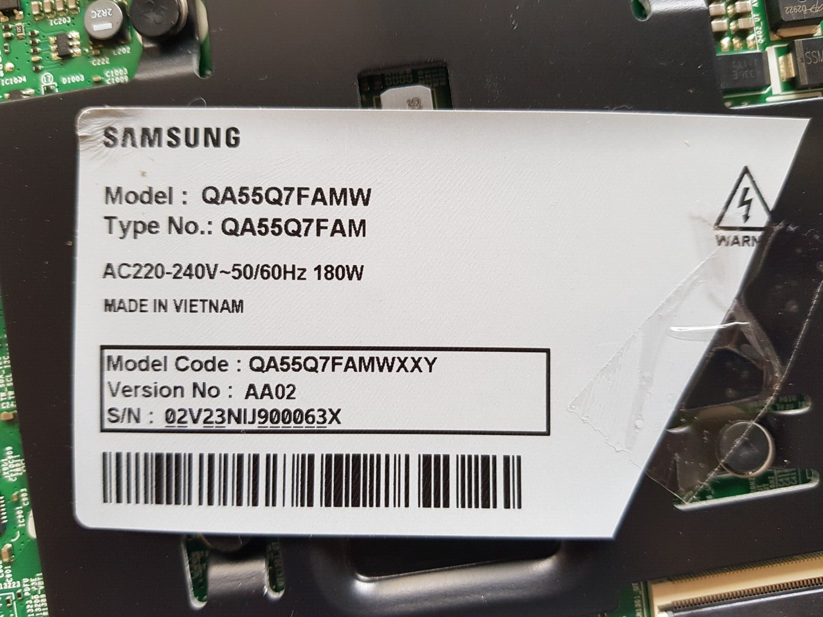 GENUINE SAMSUNG QA55Q7FAM (VER AA02) MAIN BOARD BN94-12660J BN94-11487J