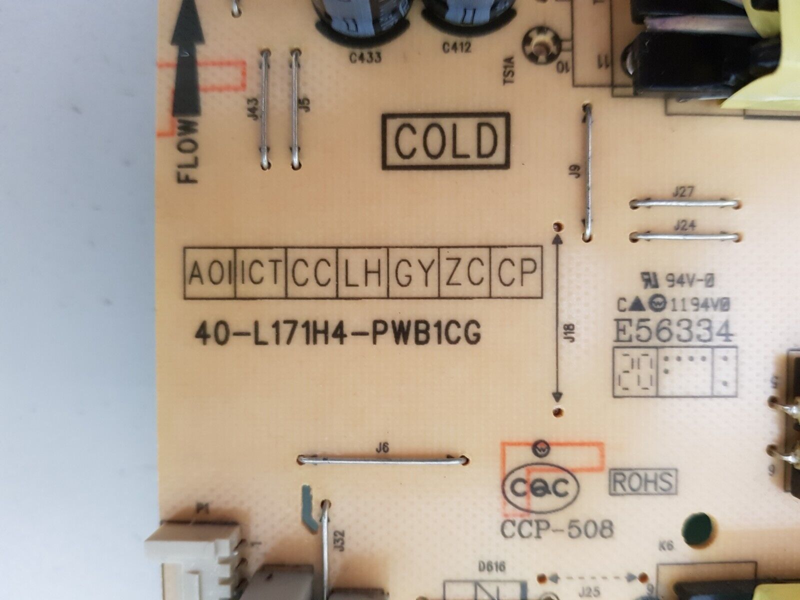 GENUINE TCL 65P615 POWER SUPPLY BOARD 40-L171H4-PWB1CG 08-L171HD2-PW200AE