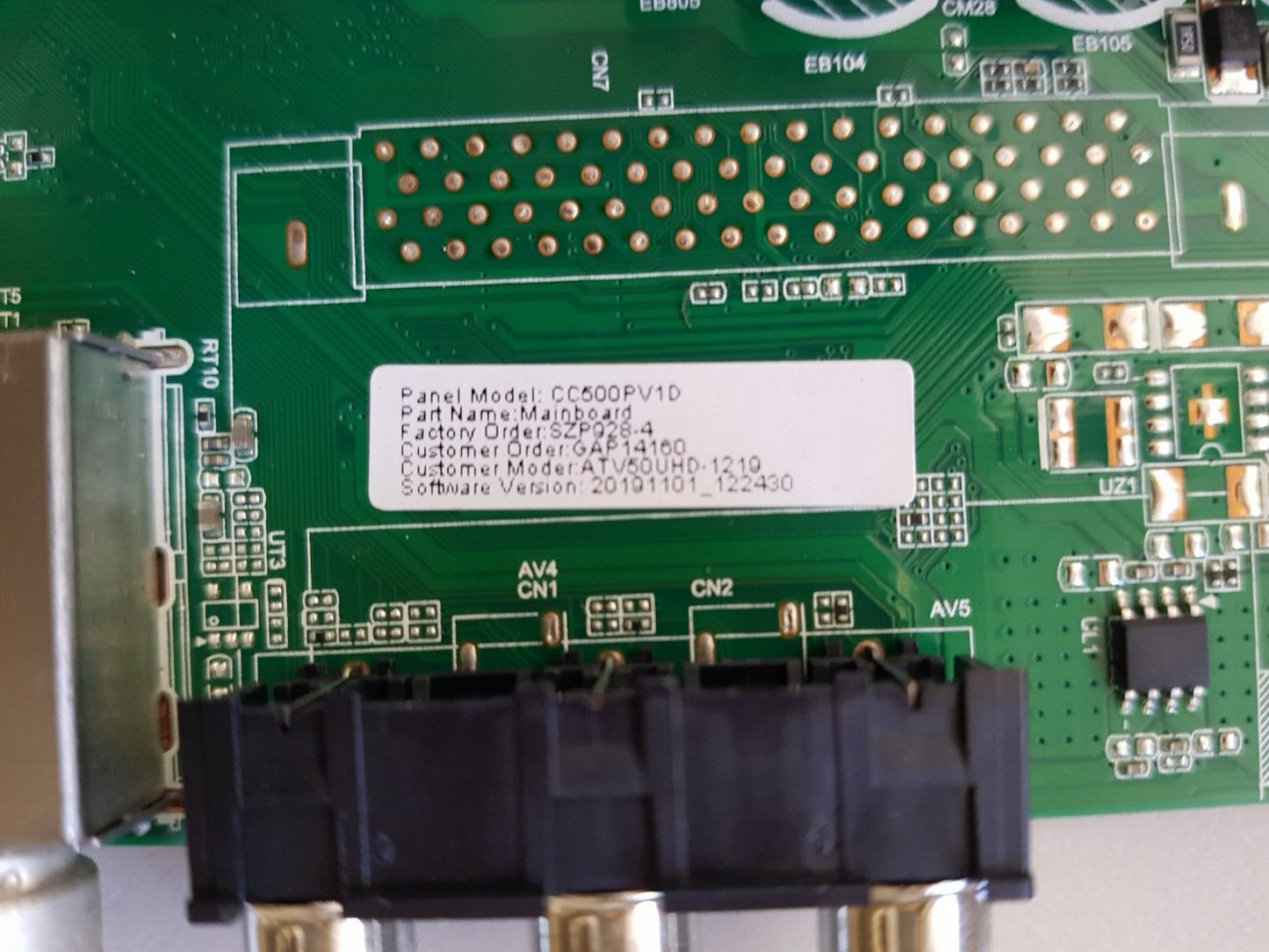 GENUINE BAUHN ATV50UHD-1219 MAIN / POWER SUPPLY BOARD TP.MS3683B.PC821