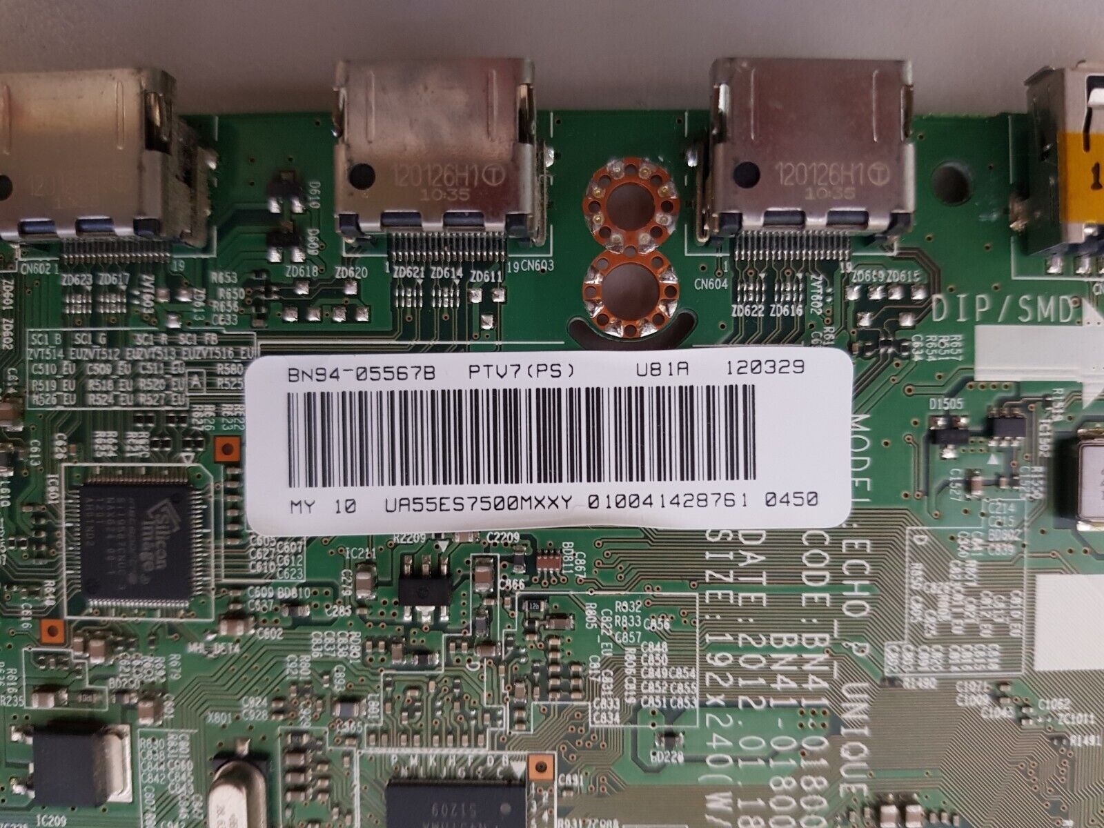 GENUINE SAMSUNG UA55ES7500 MXXY (VER TD01) MAIN BOARD BN94-05567B
