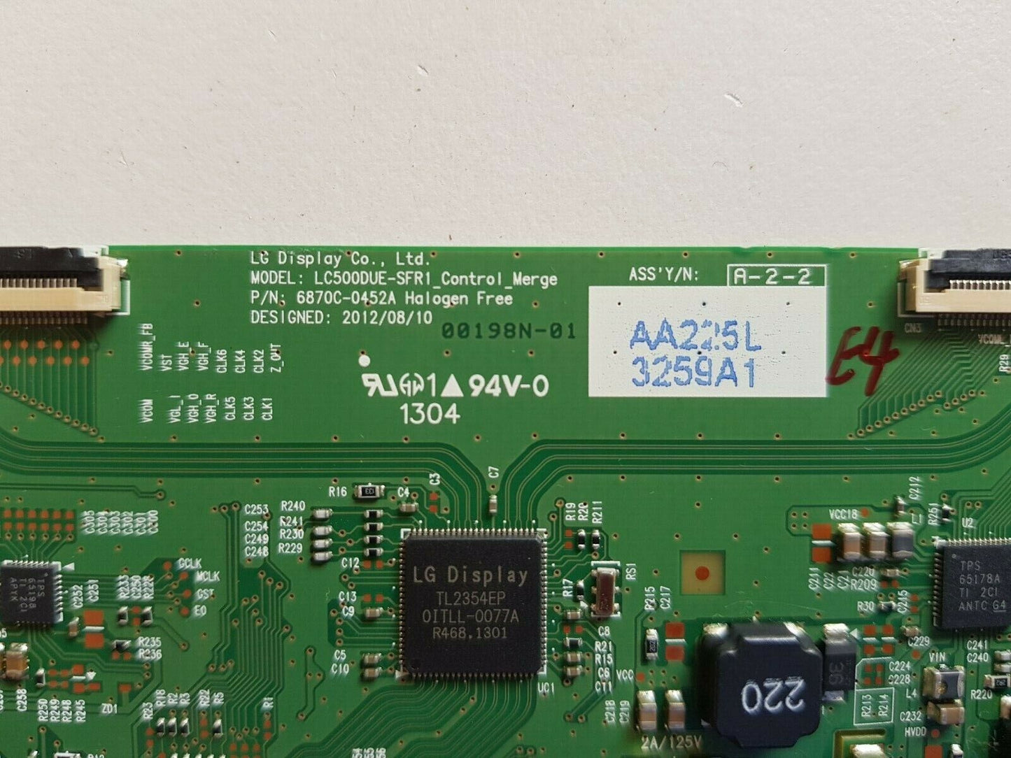 GENUINE LG 32LN5400 T-CON BOARD 6870C-0452A 6871L-3259A