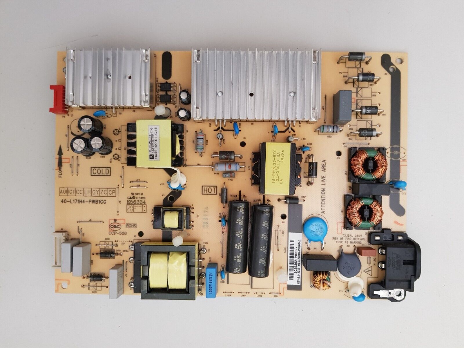 GENUINE TCL 65P615 POWER SUPPLY BOARD 40-L171H4-PWB1CG 08-L171HD2-PW200AE