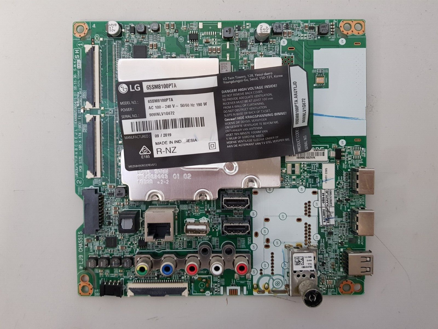 GENUINE LG 65SM8100PTA .AAUYLJD MAIN BOARD 65854802 EAX68253604 1.0 EBR87475801