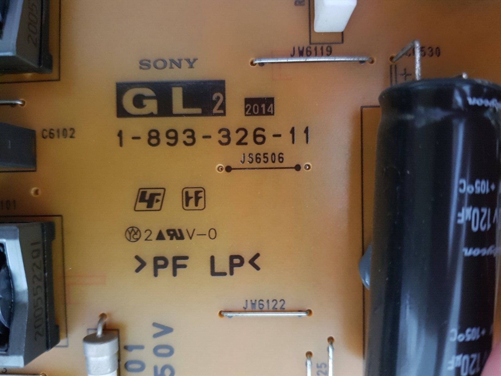 GENUINE SONY KD- 60W800B POWER SUPPLY BOARD GL2 1-893-326-11 APS-374 147458612