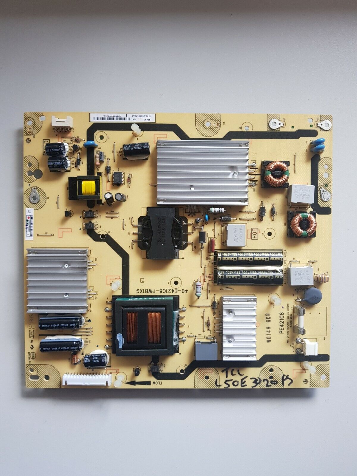 GENUINE TCL L50E3000 / 3020FS POWER SUPPLY BOARD 40-E421C8-PWB1XG PE421C8