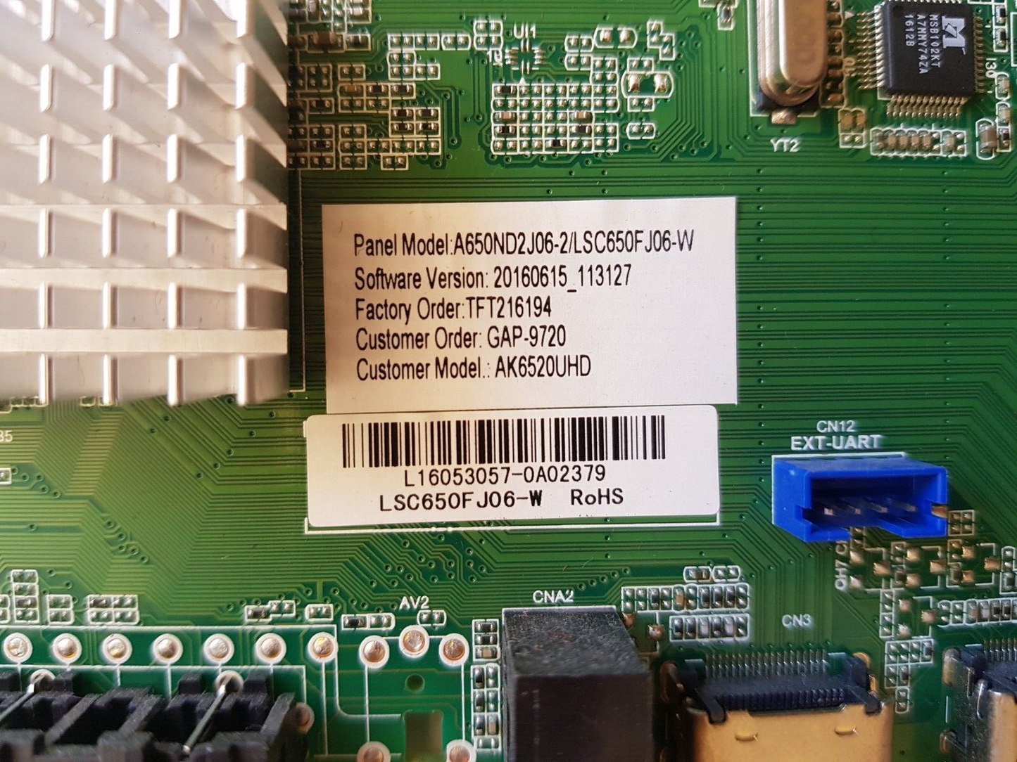 GENUINE AKAI AK6520UHD MAIN BOARD