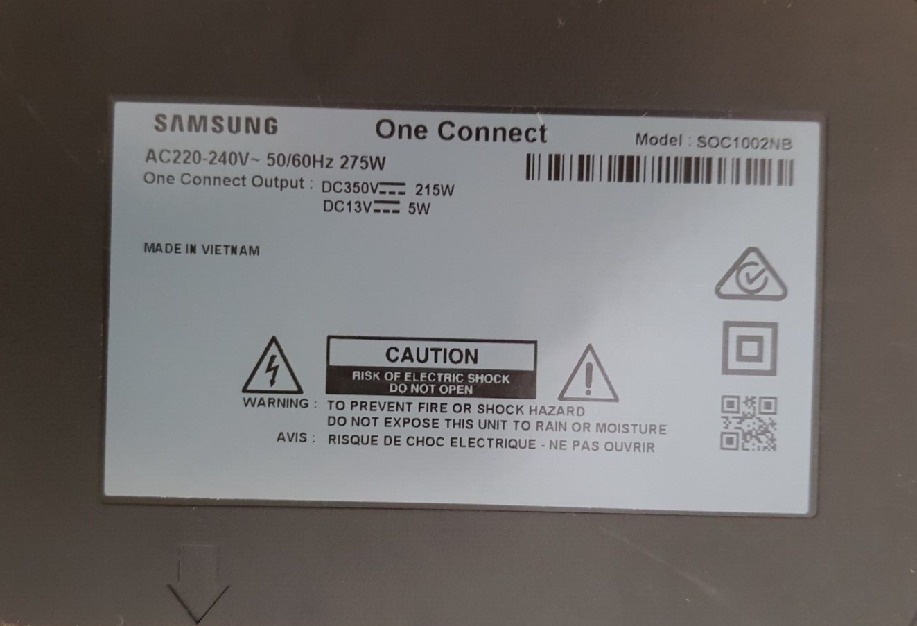GENUINE SAMSUNG 65Q7 65Q8 ONE CONNECT BOX & CABLE SOC1002NB BN44-00934A