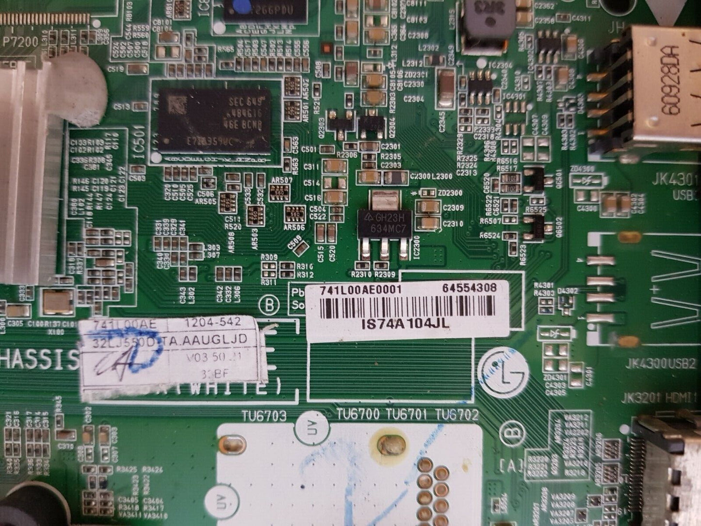 GENUINE LG 32LJ5500 MAIN BOARD EAX67148704(1.0) 64554308