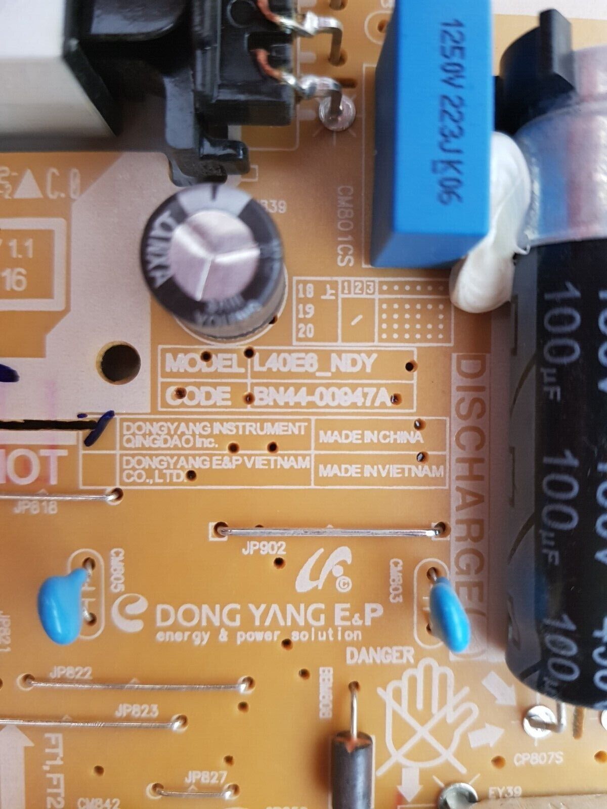 GENUINE SAMSUNG UA43NU7100 POWER SUPPLY BOARD BN44-00947A L40E6_NDY