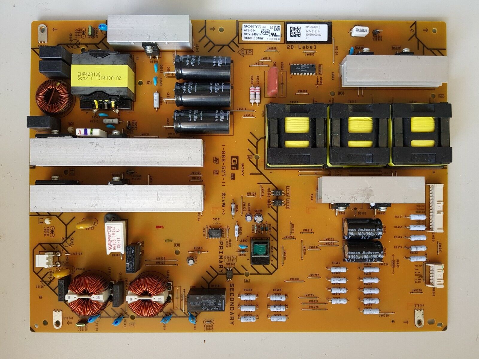 GENUINE SONY XBR-65X850A XBR-65X900A POWER SUPPLY BOARD G8 1-888-527-11 APS-354