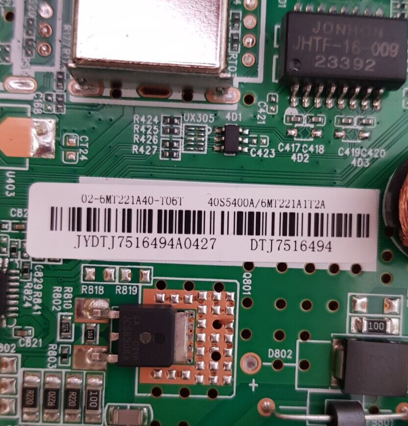 GENUINE TCL 40S5400A MAIN BOARD V8-T221T05-LF1V011.000429