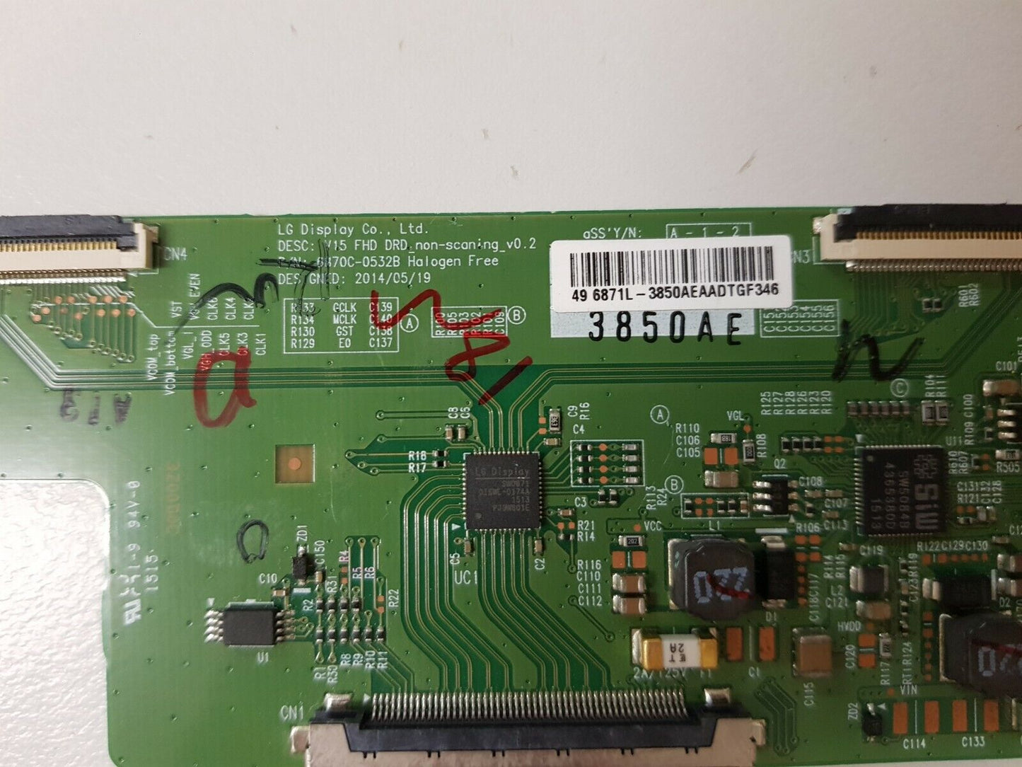 GENUINE PANASONIC TC-49CS630L T-CON BOARD 6871L-3850A / 6870C-0532B