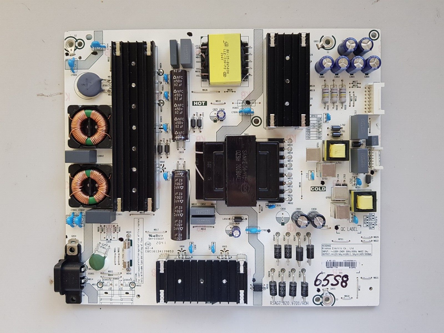 GENUINE HISENSE 65S8 POWER SUPPLY BOARD RSAG7.820.9701 264918 HLL-5865WA