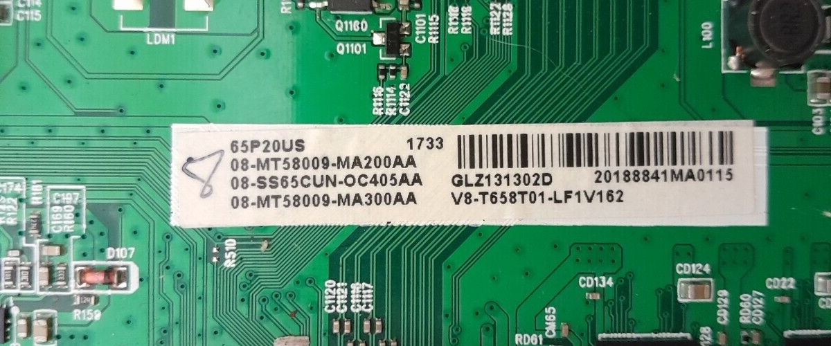 GENUINE TCL 65P20US MAIN BOARD 40-MT58DU-MAB4HG 08-SS65CUN-OC405AA