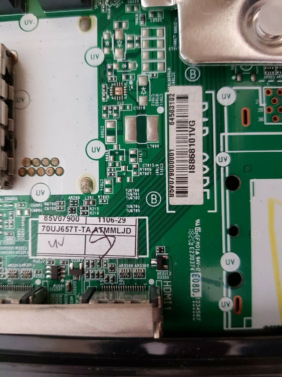 GENUINE LG 70UJ657T TA.ATMMLJD MAIN BOARD 64563102 EAX67166104(1.0)