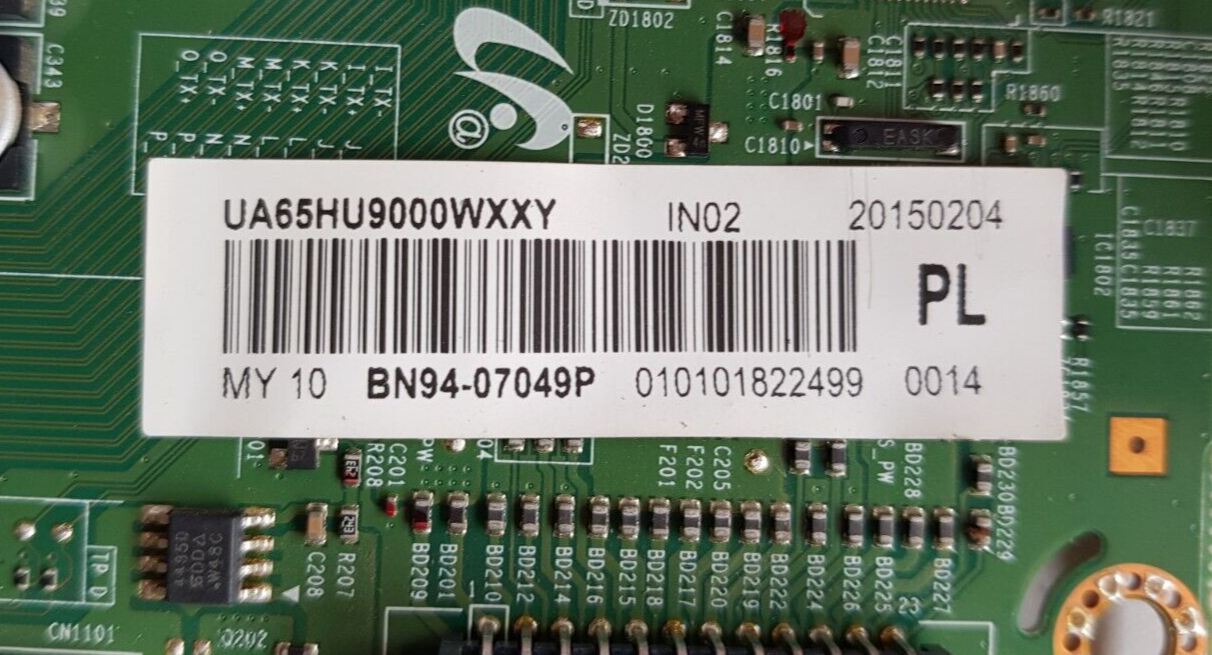 GENUINE SAMSUNG UA65HU9000WXXY (VER US02) MAIN BOARD BN94-07049P