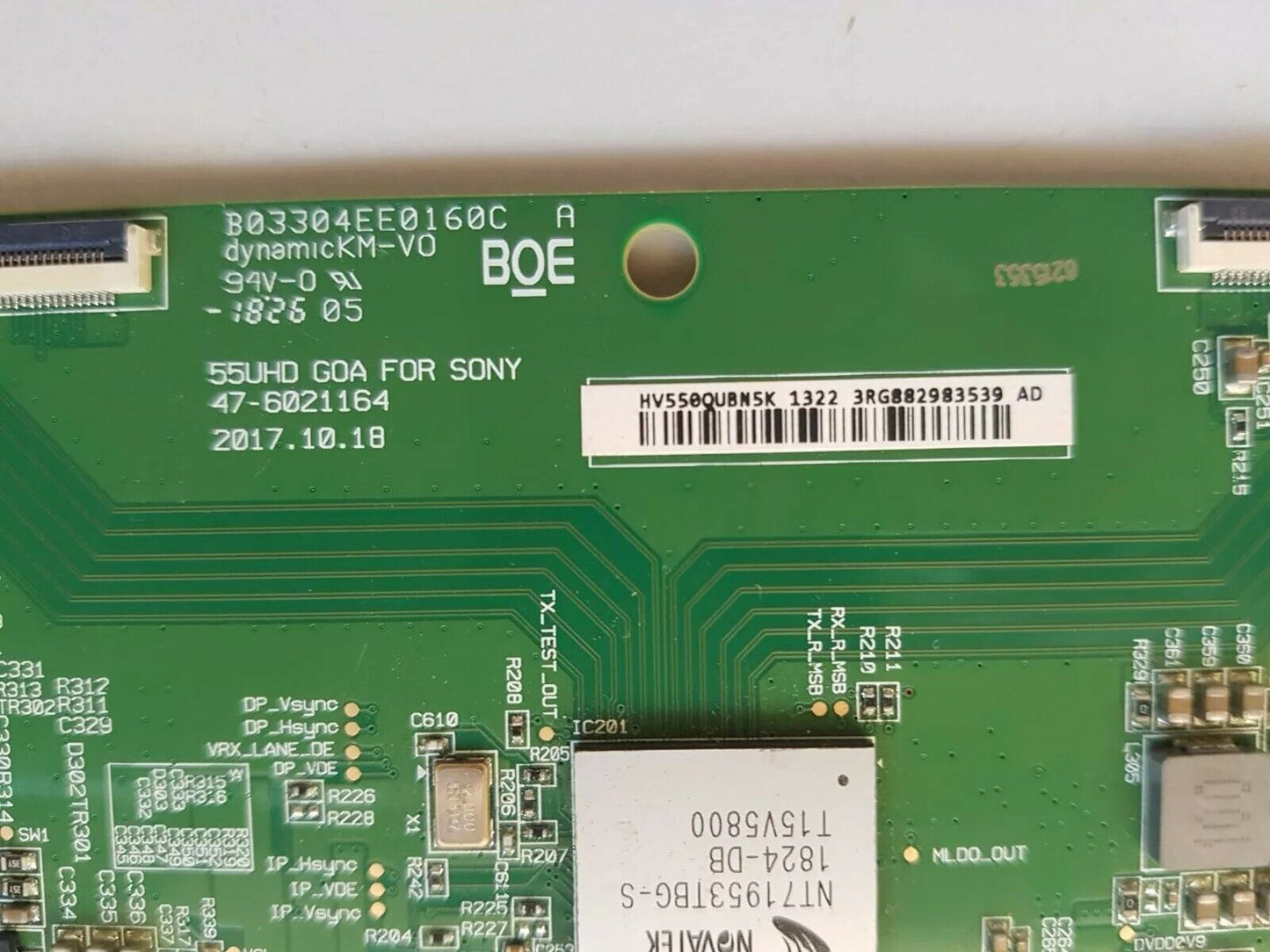 GENUINE SONY KD 55X8000G T-CON BOARD HV550QUBN5K 47-6021164 HV550QUBN5L