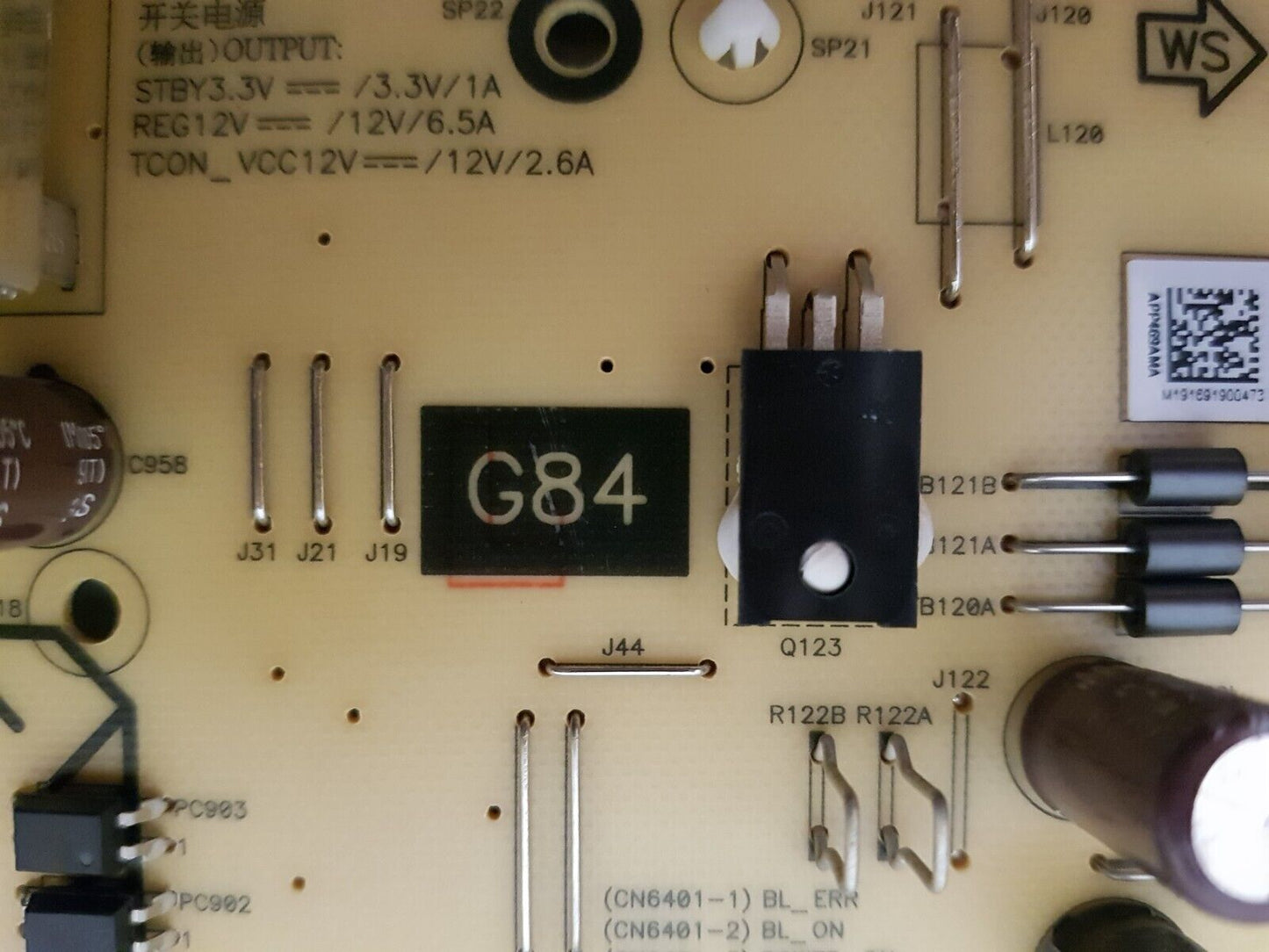 GENUINE SONY KD- 75X9500G POWER SUPPLY BOARD G84 AP-P469AM 147471111 2955046604