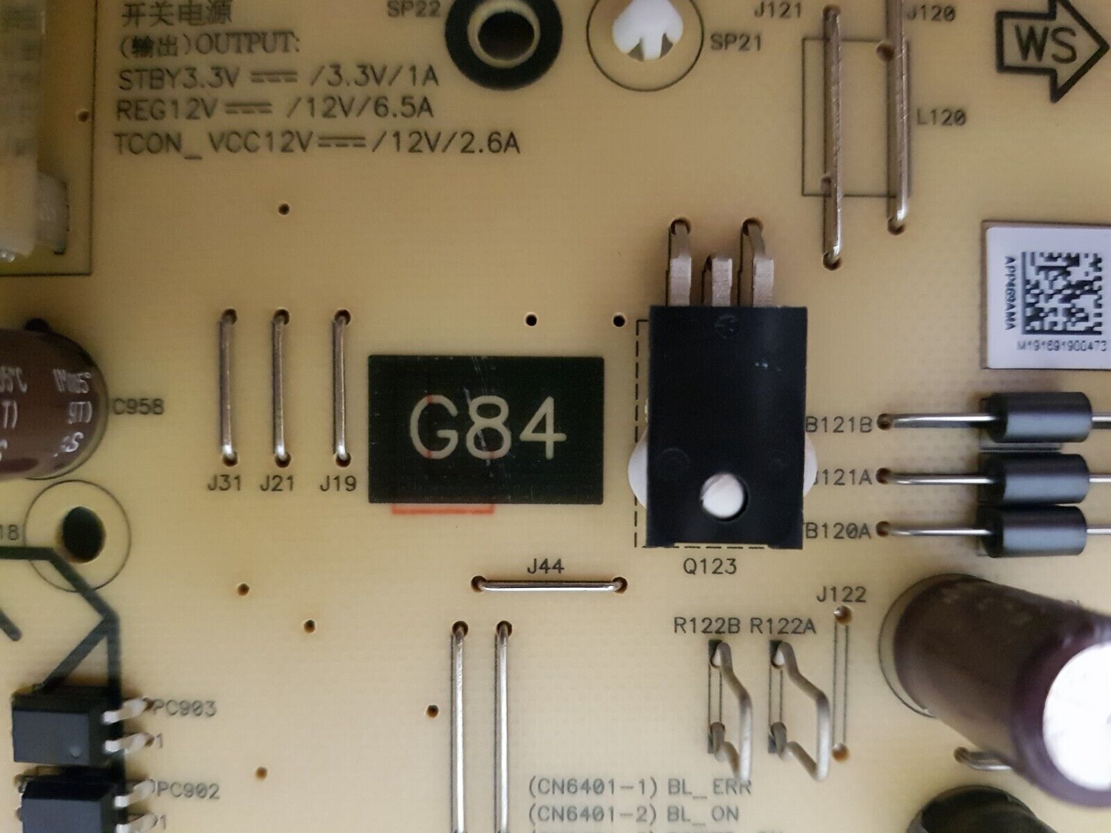 GENUINE SONY KD- 75X9500G POWER SUPPLY BOARD G84 AP-P469AM 147471111 2955046604