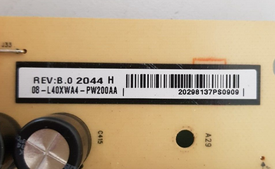 GENUINE TCL 75P715 POWER SUPPLY BOARD 40-L40XW4-PWB1CG 08-L40XWA4-PW200AA