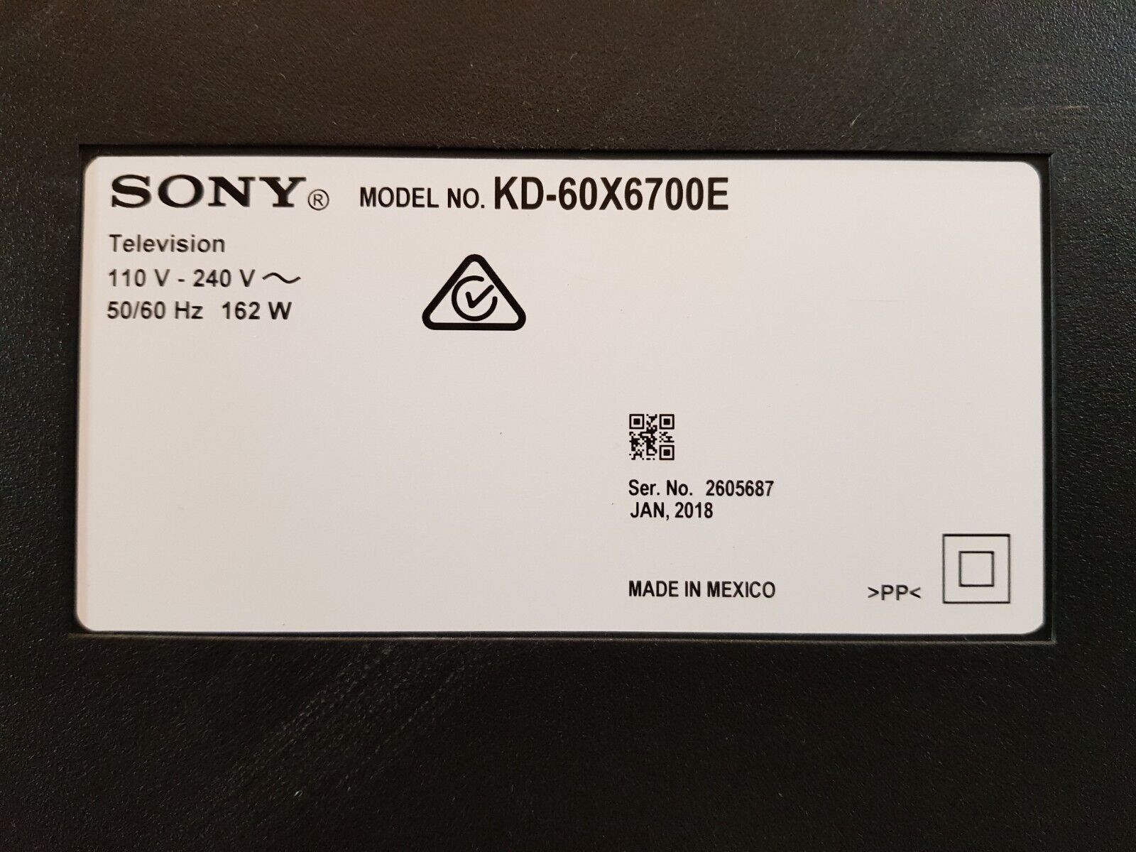 GENUINE SONY KD- 60X6700E STAND & SCREWS