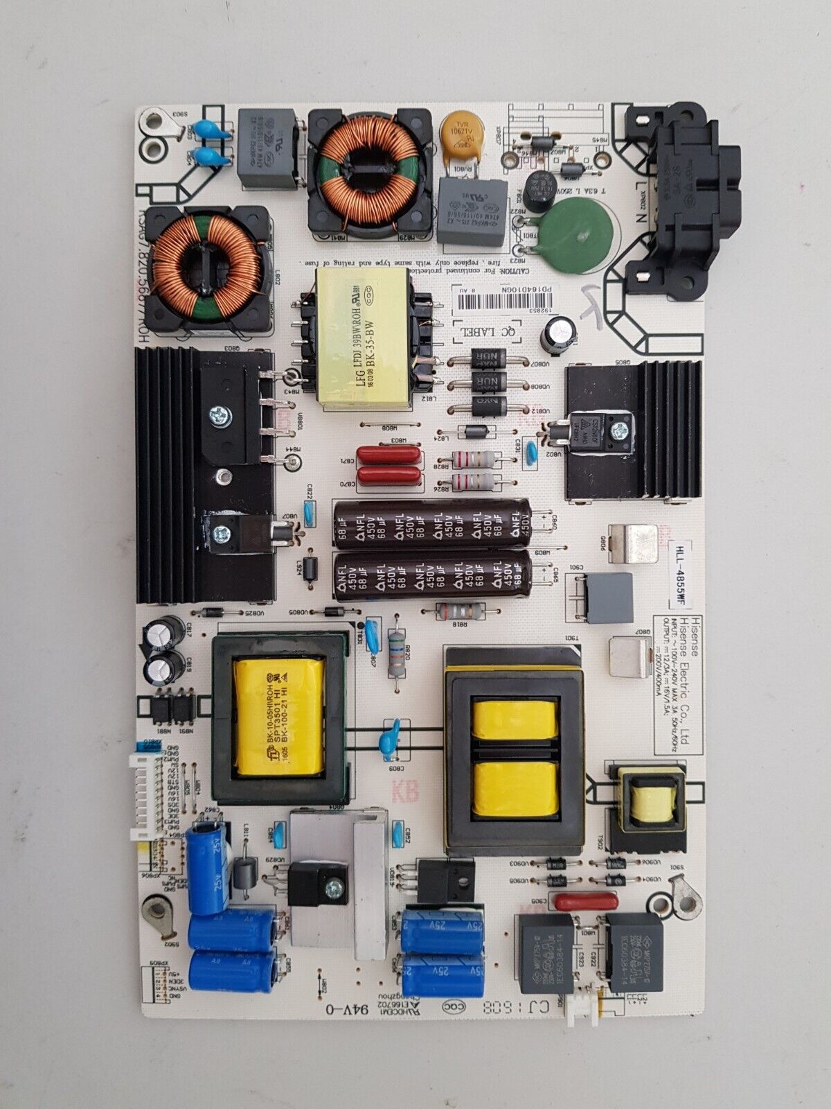 GENUINE HISENSE 50K3110PW POWER SUPPLY BOARD RSAG7.820.5687 HLL-4855WF 192853
