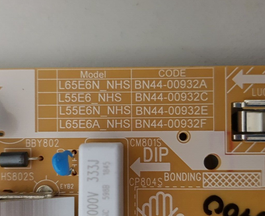 GENUINE SAMSUNG UA65NU7100 POWER SUPPLY BOARD BN44-00932F L65E6A_NHS