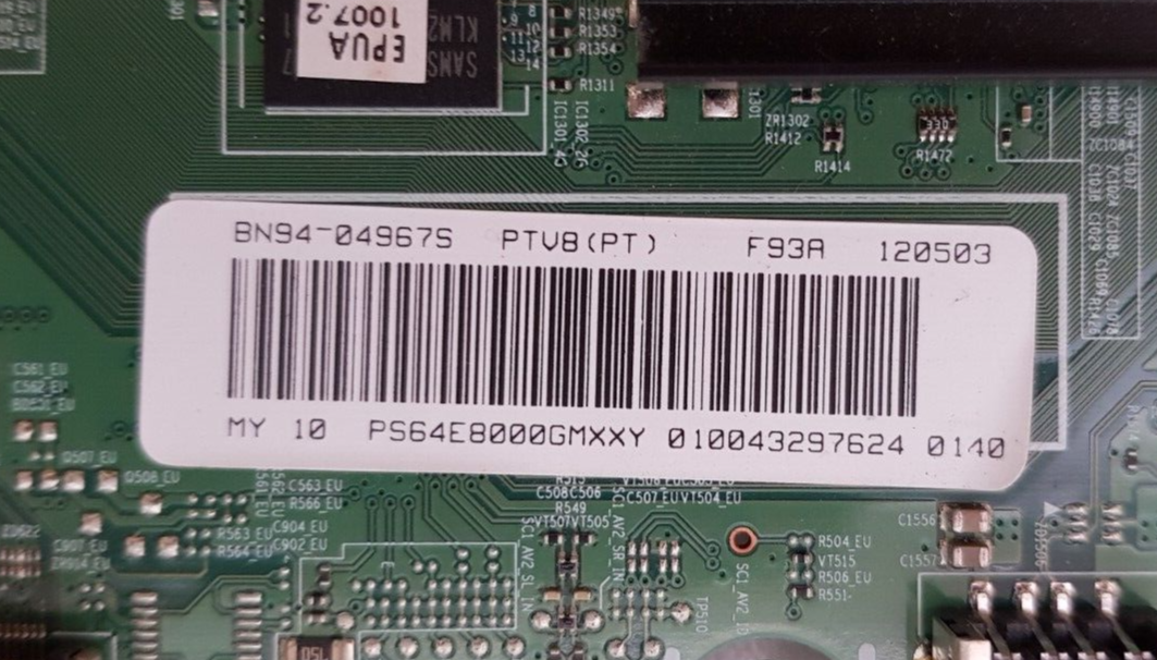 GENUINE SAMSUNG PS64E8000 GMXXY (VER SW01) MAIN BOARD BN94-04967S BN41-01811A