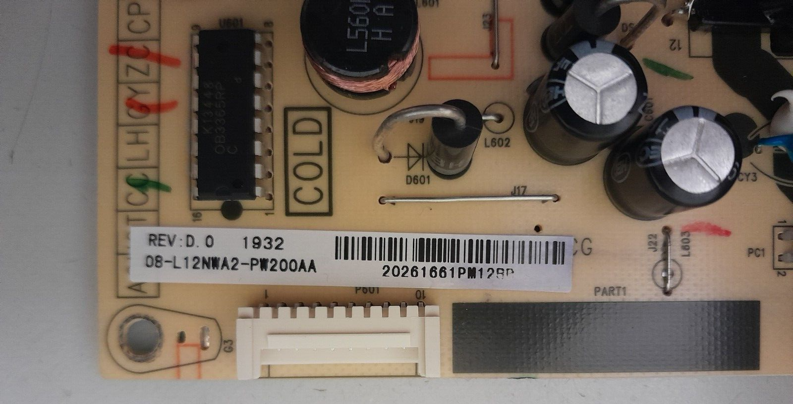 GENUINE TCL 55P8M POWER SUPPLY BOARD 08-L12NWA2-PW200AA