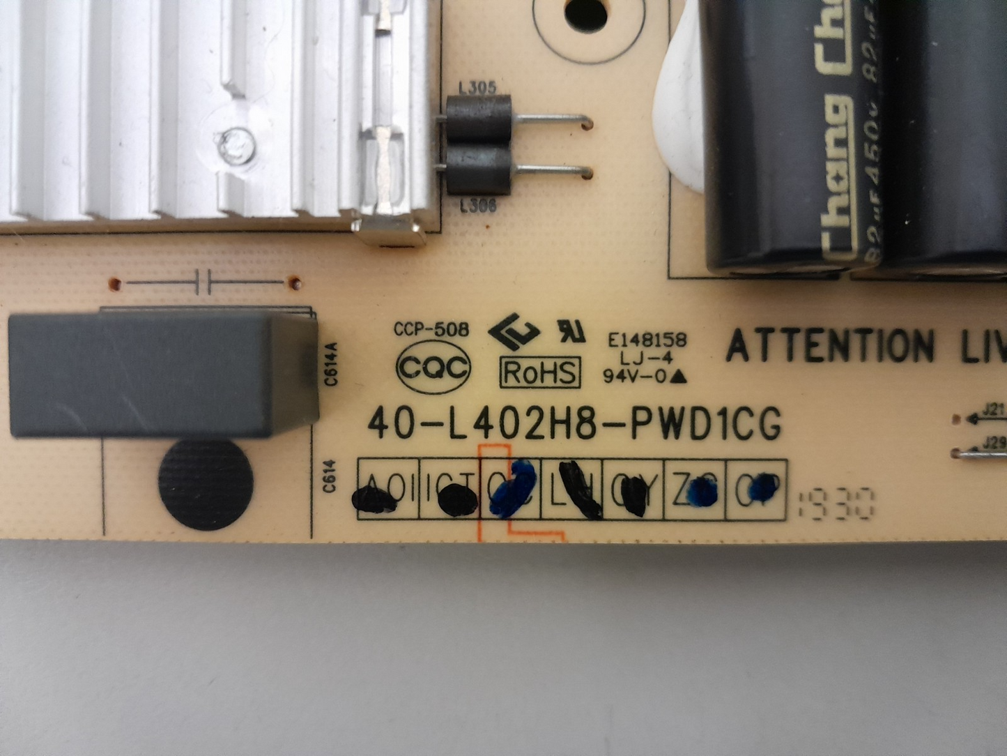 GENUINE TCL 70P8M POWER SUPPLY BOARD 40-L402H8-PWD1CG 08-L402WA4-PW200AB