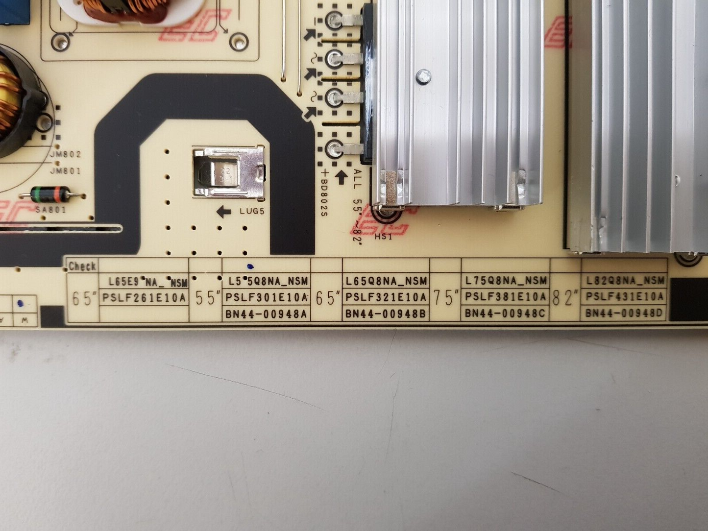 GENUINE SAMSUNG QA55Q8FNAW POWER SUPPLY BOARD BN44-00948A L65E9NA_NSM