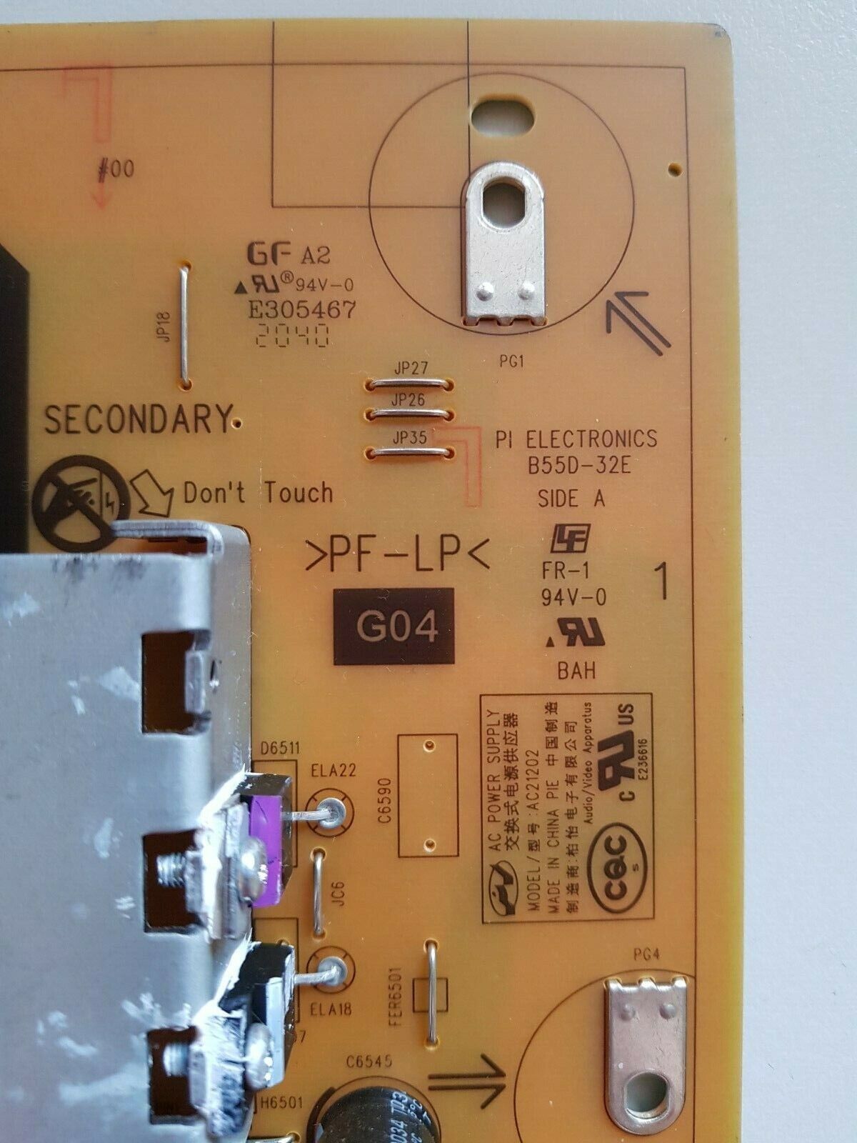 GENUINE SONY 55X9000H POWER SUPPLY BOARD G04 B55D-32E 100613423 2042341247