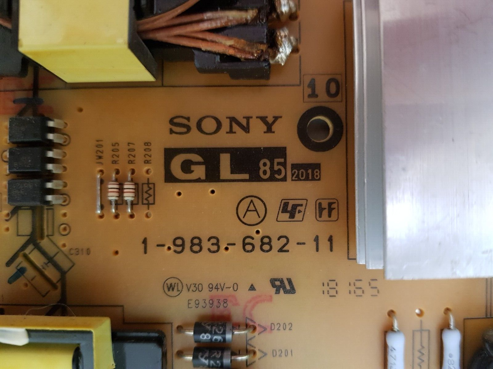 GENUINE SONY KD- 60X8300F POWER SUPPLY BOARD GL85 1-983-682-11 APS-425 147472111