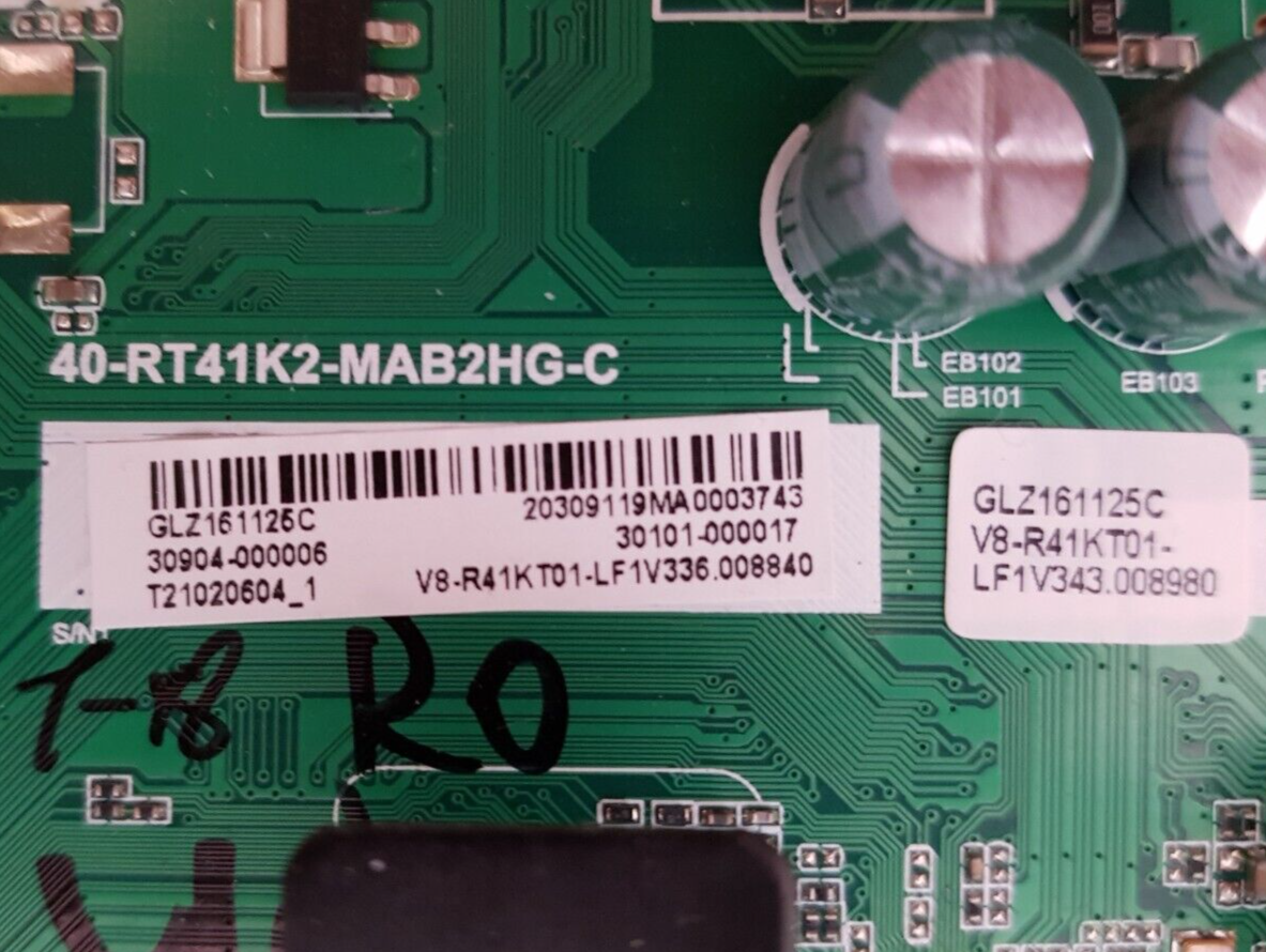 GENUINE TCL 43S625 MAIN BOARD 40-RT41K2-MAB2HG-C V8-R41KT01-LF1V336 RT41KT2 RTK2