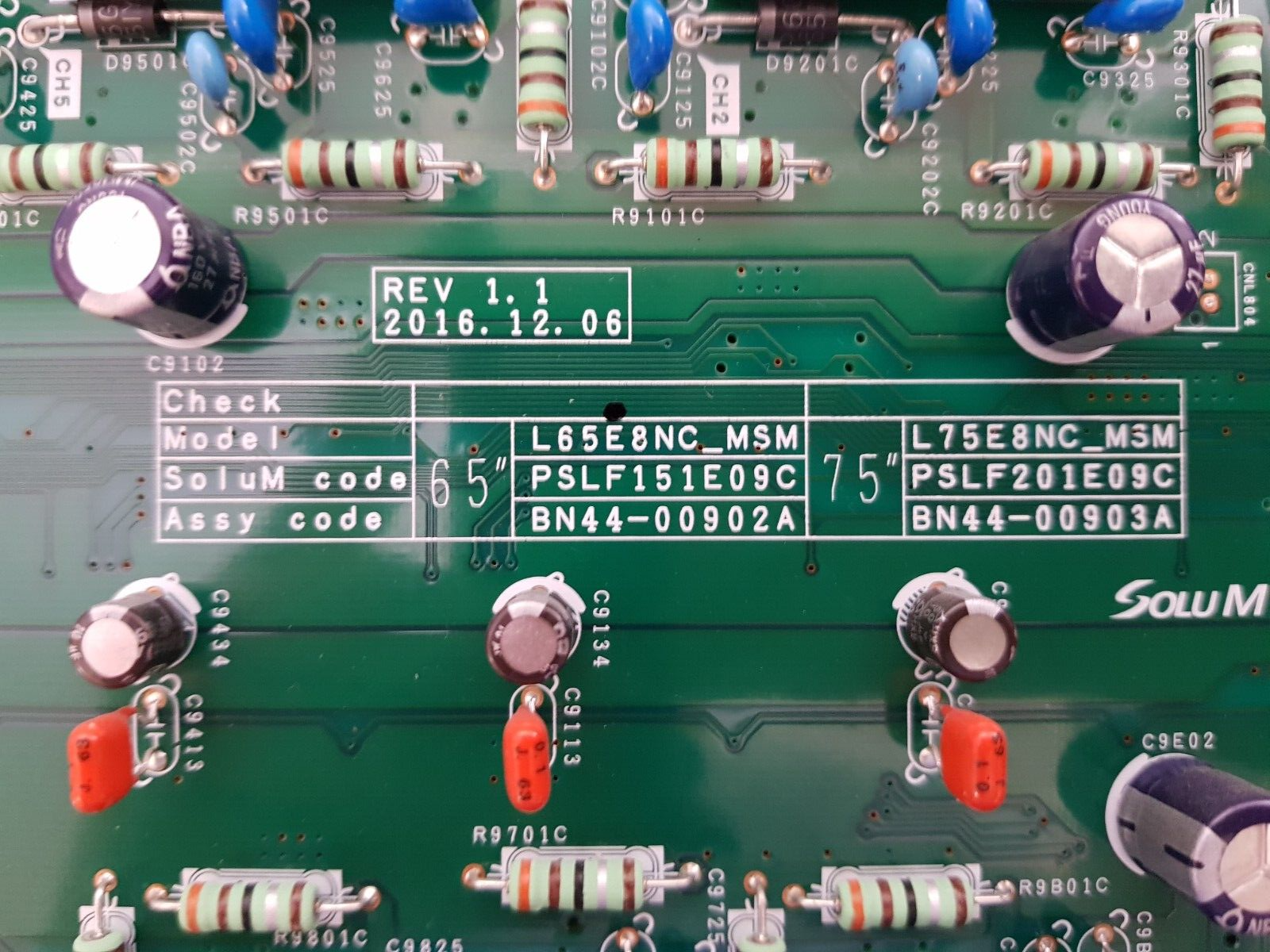 GENUINE SAMSUNG QA65Q8CAMW LED DRIVE BOARD BN44-00902A L65E8NC_MSM PSLF151E09C