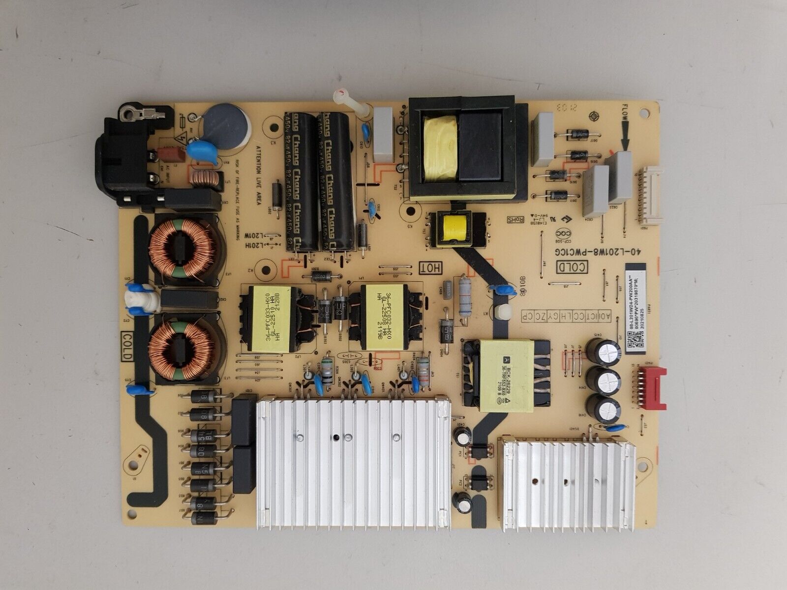 GENUINE TCL 55C715 POWER SUPPLY BOARD 40-L201W8-PWC1CG 08-L201WD4-PW200AA