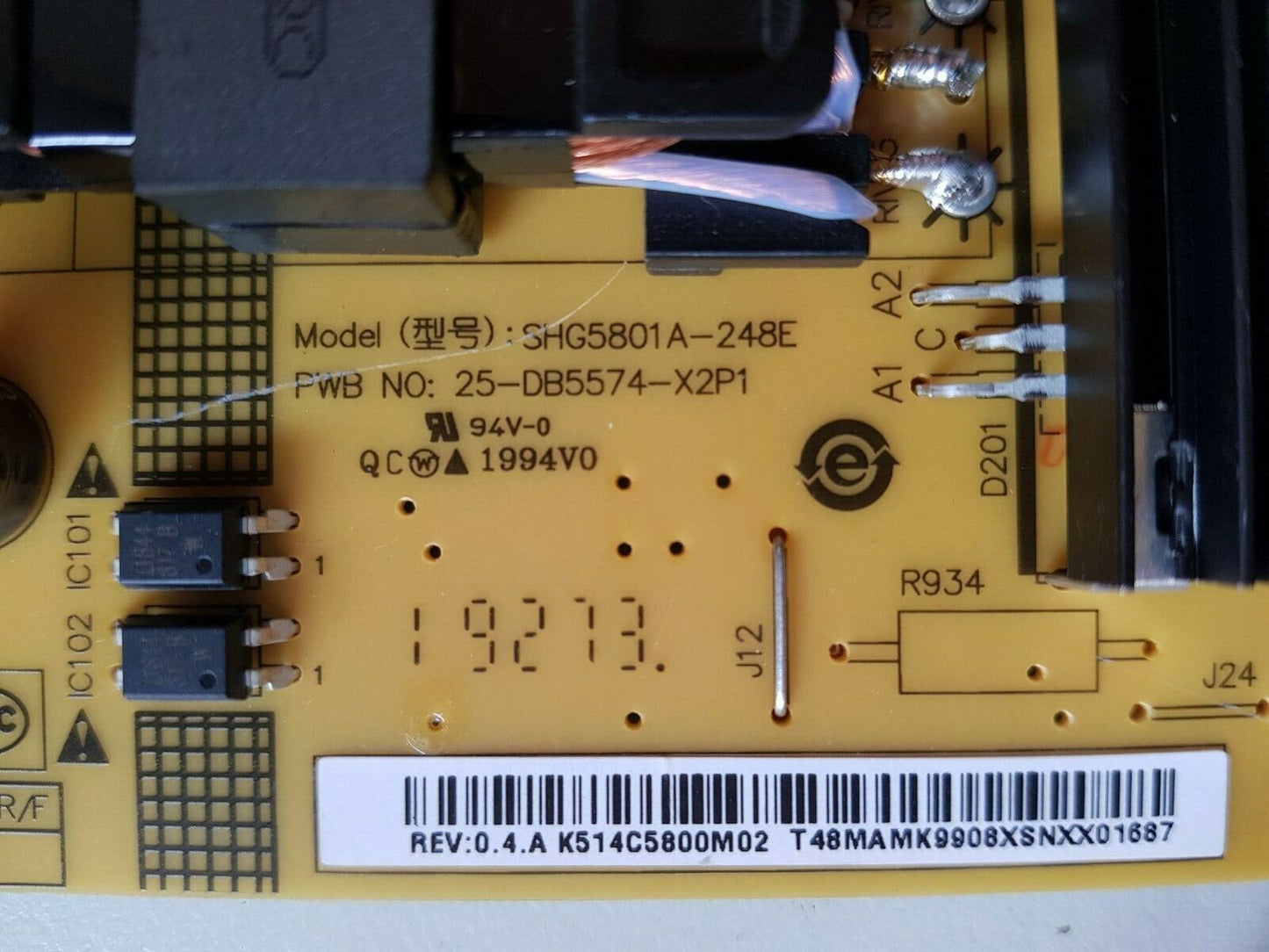 GENUINE MI L58M5-4C POWER SUPPLY BOARD SHG5801A-248E 25-DB5574-X2P1 CCP-3400