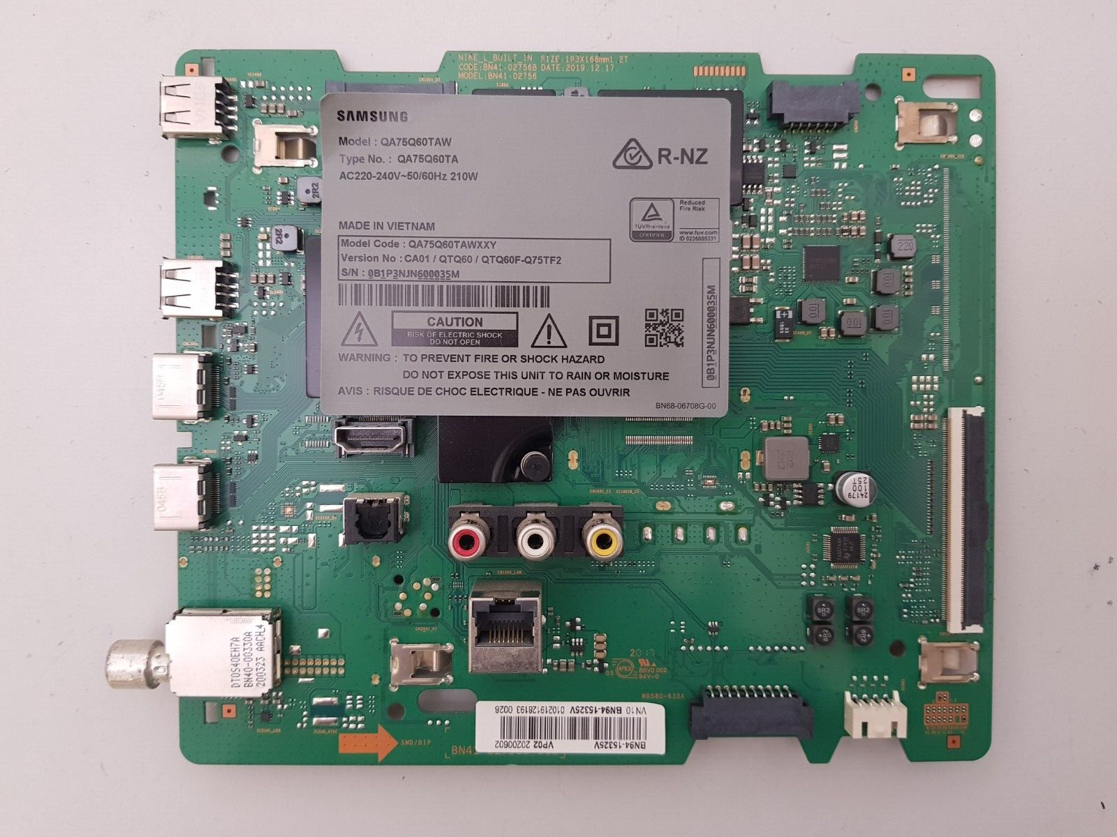 GENUINE SAMSUNG QA75Q60TAWXXY (VER CA01) MAIN BOARD BN94-15325V