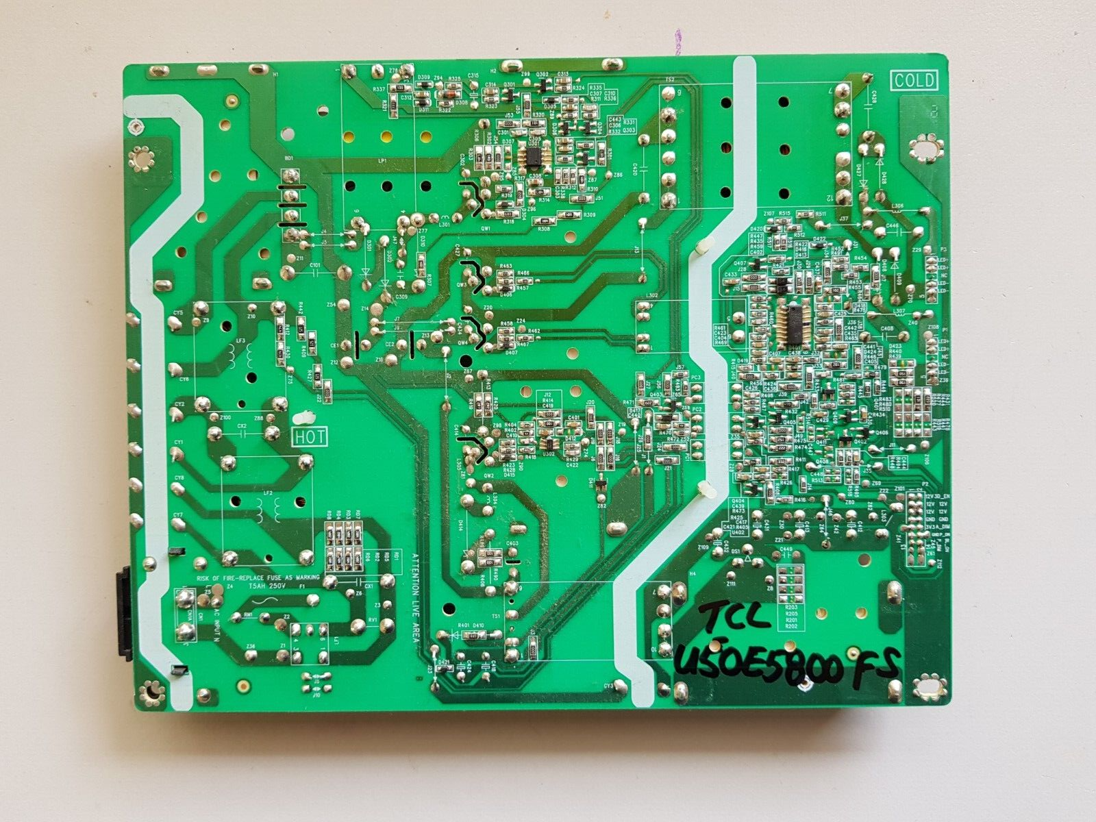 GENUINE TCL U50E5800FS POWER SUPPLY BOARD 40-LH9211-PWB1XG 81-LH921J1-PL290AA