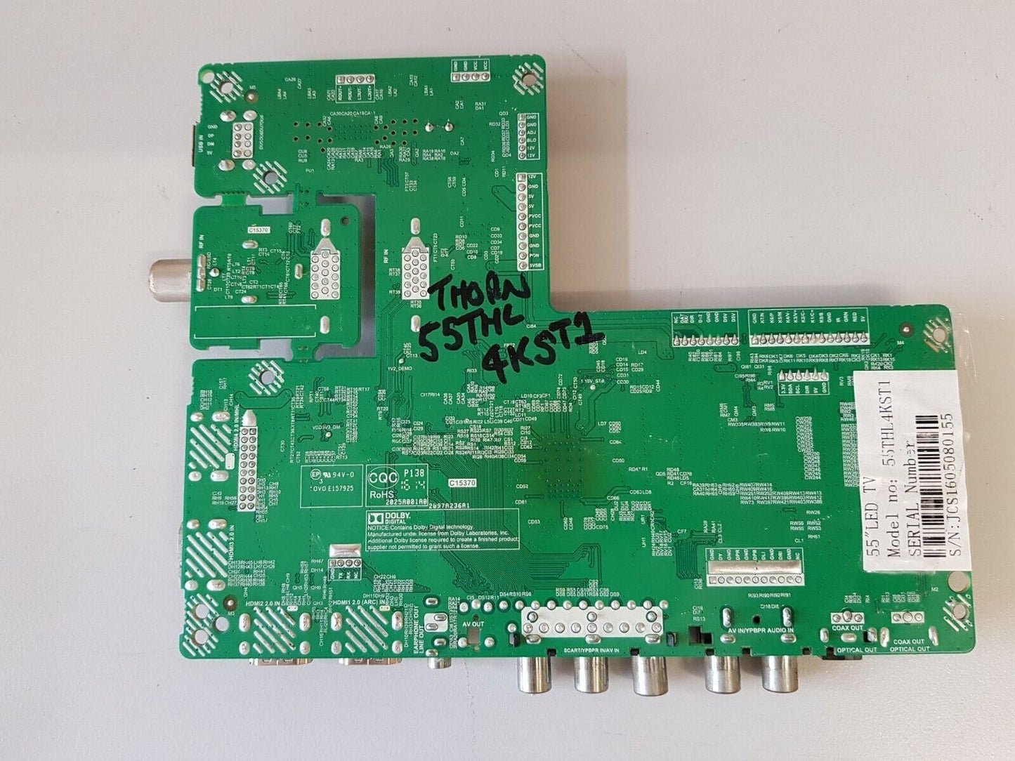 GENUINE THORN 55THL4KST1 MAIN BOARD T.MS3458.U801 LC550EGE-DHM4 ROHS