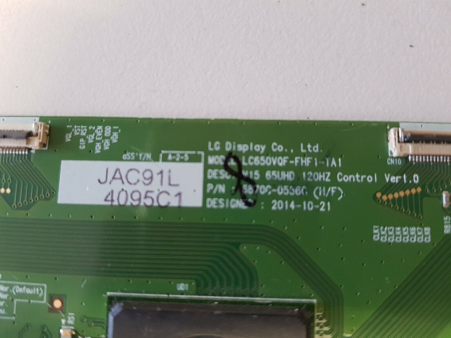 GENUINE LG 65UG870T T-CON BOARD 6871L-4095C 6870C-0556C
