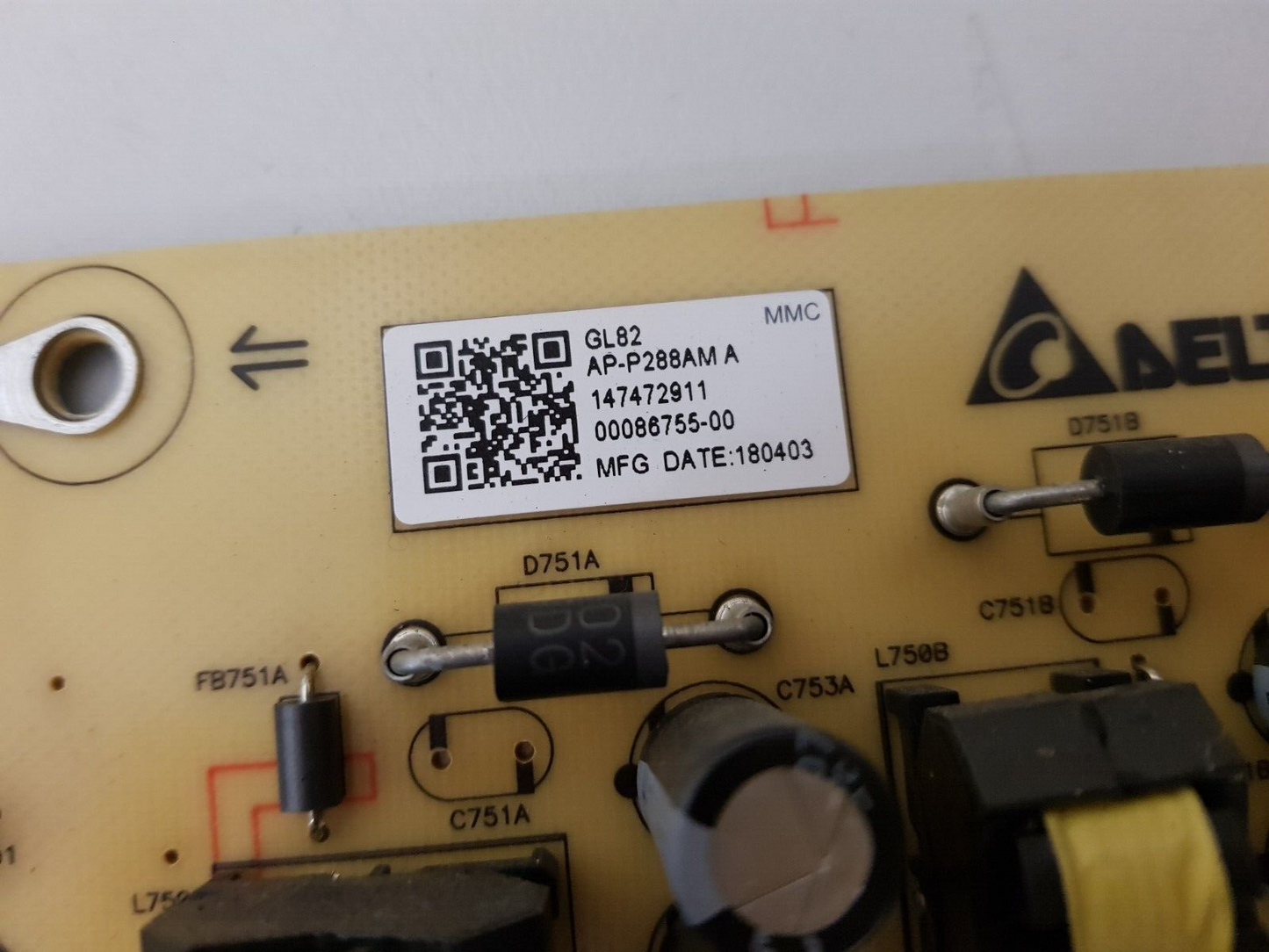 GENUINE SONY KD- 65X8500F POWER SUPPLY BOARD AP-P288AM GL82