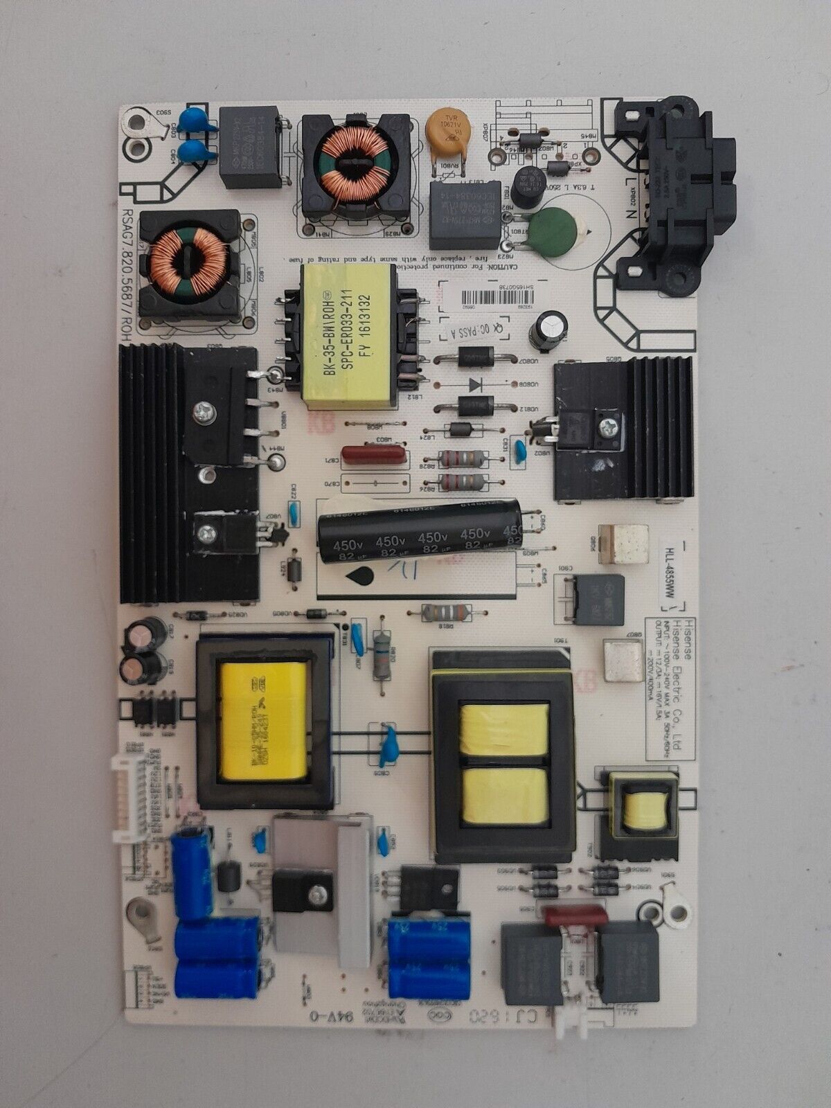 GENUINE HISENSE 40K3300UW POWER SUPPLY BOARD RSAG7.820.5687 HLL-4855WW