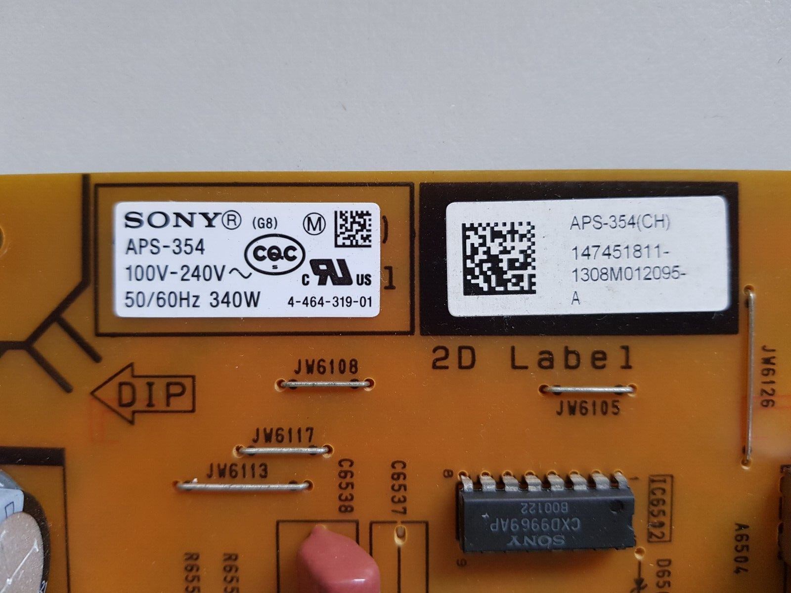 GENUINE SONY KD65X8504A POWER SUPPLY BOARD G8 APS-354 1-888-527-11 147451811