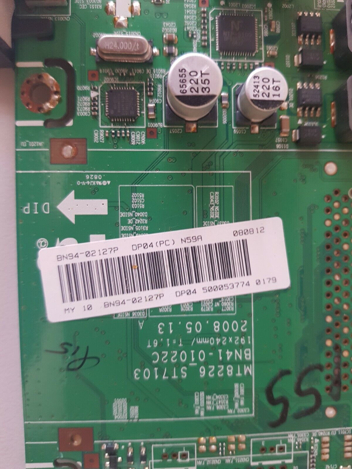 GENUINE SAMSUNG LA37A550 MAIN BOARD BN94-02127P BN94-02478E BN41-01022C