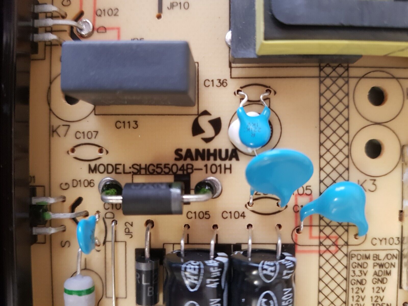 GENUINE TCL L48D2700F POWER SUPPLY BOARD 81-PBE055-H91 5504B01 CQC10001044561