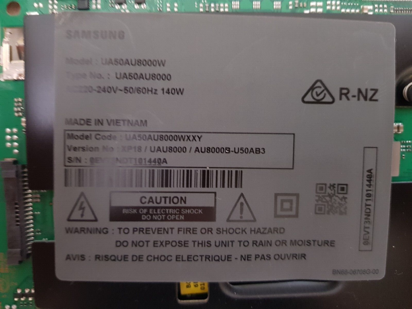 GENUINE SAMSUNG UA50AU8000 (VER XP18) MAIN BOARD BN94-17366K BN41-02844D